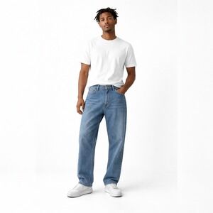 Levis Men 505 Straight Leg Jeans 44/27 Short Inseam Vintage 90s Americana Grunge